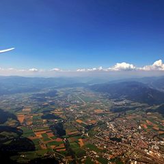 Flugwegposition um 11:16:27: Aufgenommen in der Nähe von Gemeinde Kobenz, Kobenz, Österreich in 2010 Meter